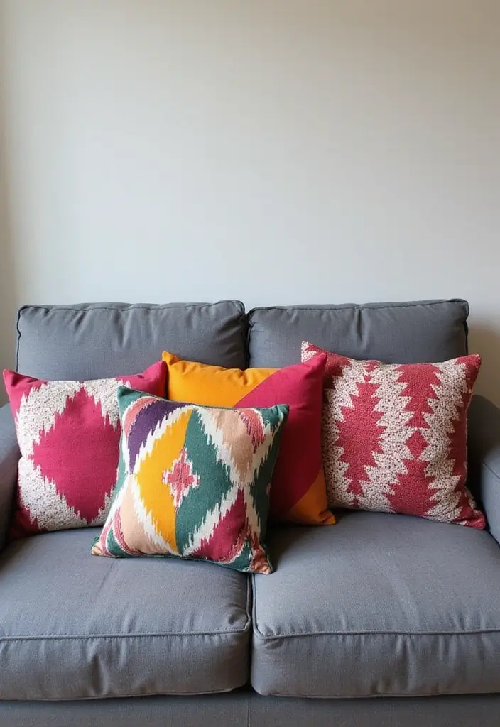 30+ Pillows for a Grey Couch That Add Depth and Character - 9. Geometric Pattern Pillows