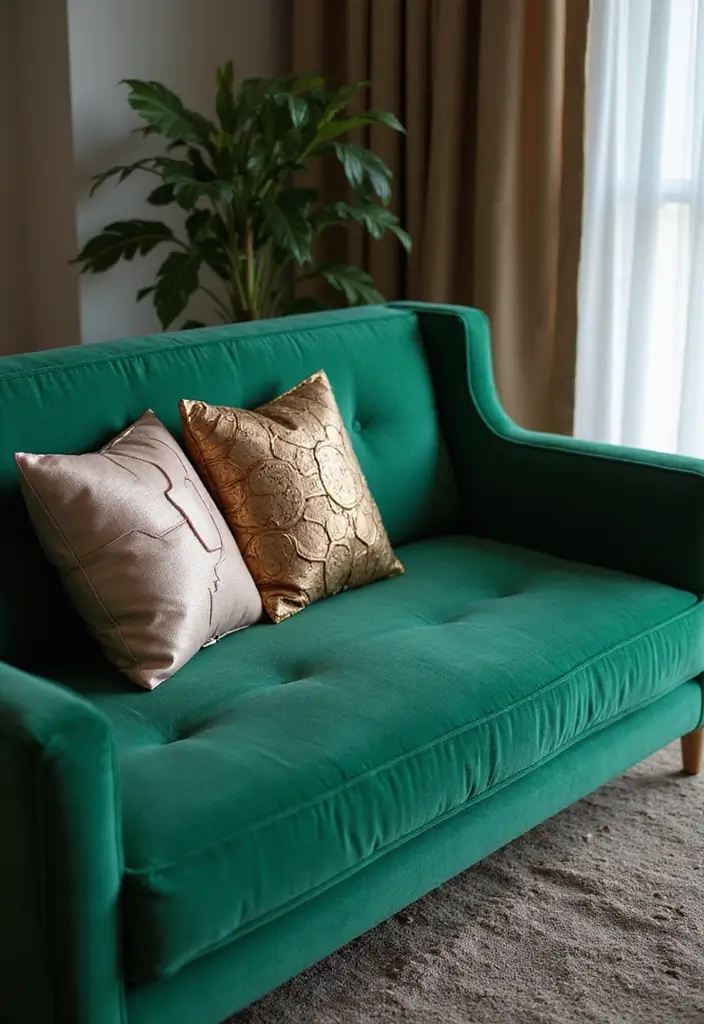 30 Pillows for an Emerald Green Couch That Make a Statement 30 30 Pillows for an Emerald Green Couch That Make a Statement - 30. Futuristic Designs