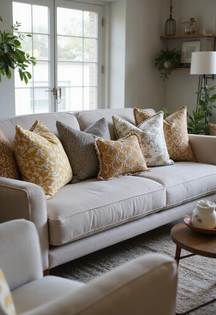 30+ Throw Pillow Design Ideas for Modern Living Rooms 10 30+ Throw Pillow Design Ideas for Modern Living Rooms - 10. Multi-Textured Pillows