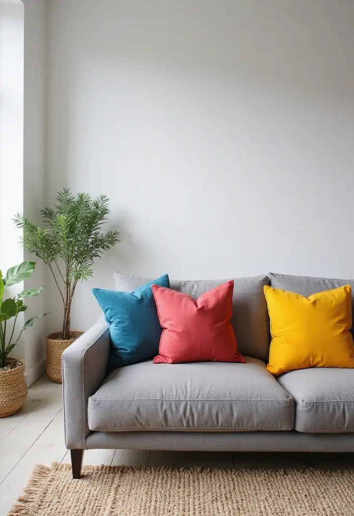 30+ Throw Pillow Design Ideas for Modern Living Rooms 11 30+ Throw Pillow Design Ideas for Modern Living Rooms - 11. Color-Blocked Pillows