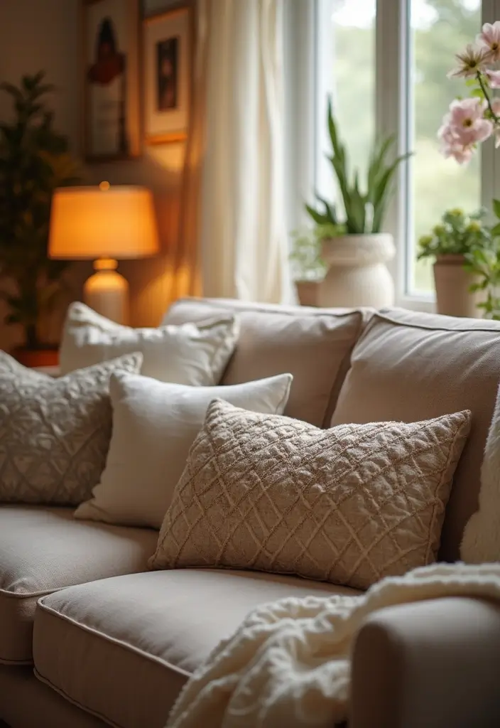 30+ Throw Pillow Design Ideas for Modern Living Rooms 17 30+ Throw Pillow Design Ideas for Modern Living Rooms - 17. Quilted Throw Pillows