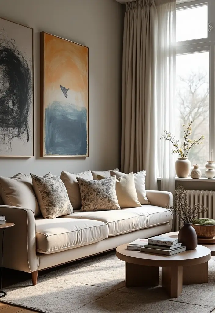 30+ Throw Pillow Design Ideas for Modern Living Rooms 18 30+ Throw Pillow Design Ideas for Modern Living Rooms - 18. Artistic Prints Pillows