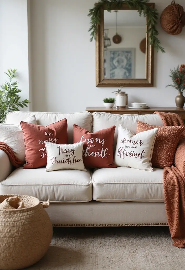30+ Throw Pillow Design Ideas for Modern Living Rooms 19 30+ Throw Pillow Design Ideas for Modern Living Rooms - 19. Seasonal Themed Pillows