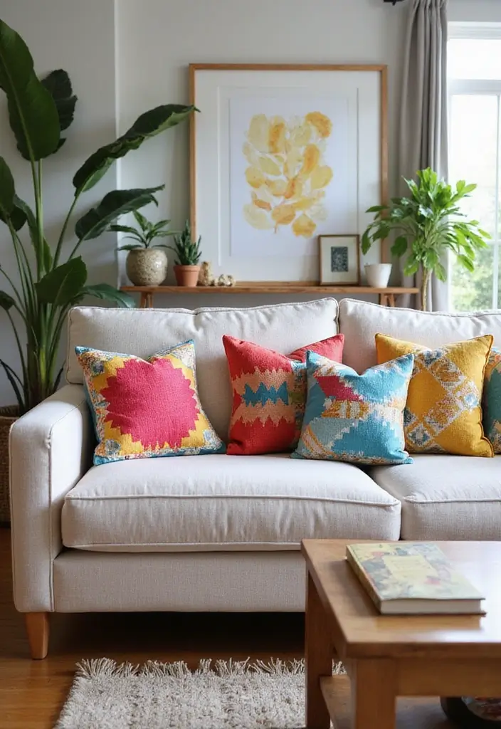 30+ Throw Pillow Design Ideas for Modern Living Rooms 9 30+ Throw Pillow Design Ideas for Modern Living Rooms - 9. Geometric Patterned Pillows