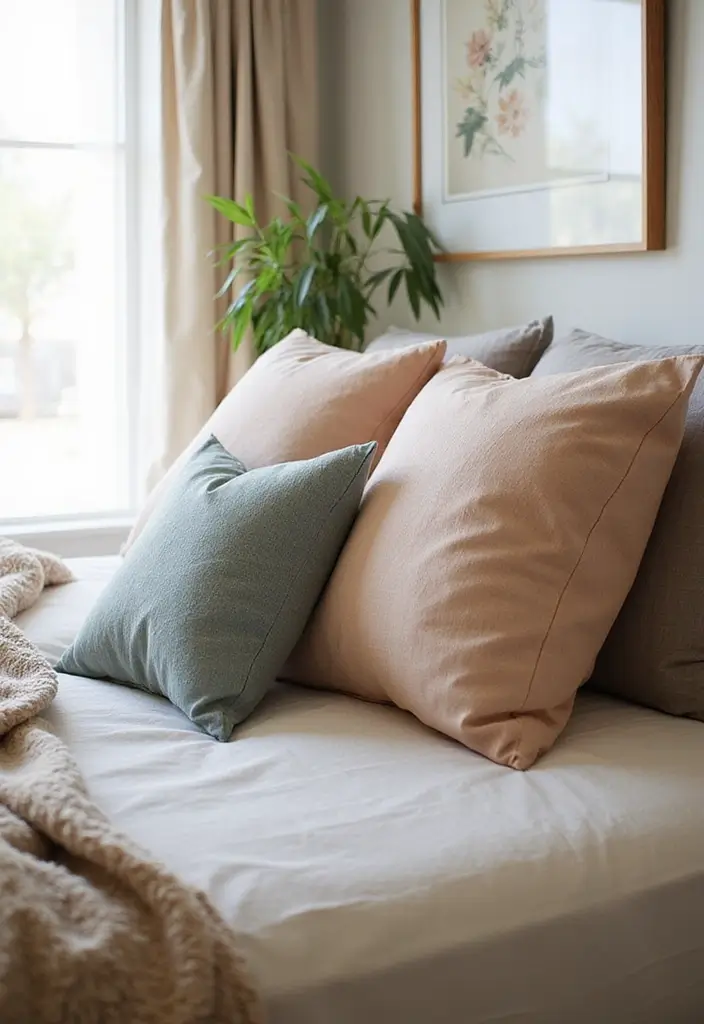 30 Throw Pillow Ideas for Bedrooms: Soft and Relaxing Looks 3 30 Throw Pillow Ideas for Bedrooms: Soft and Relaxing Looks - 3. Bamboo Fiber